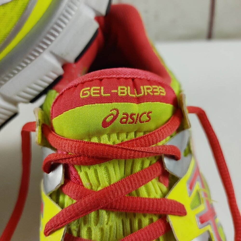 Asics Womens Gel Blur 33 T2H8N Yellow Pink Running Shoes Sneakers Size 9 - Picture 2 of 11